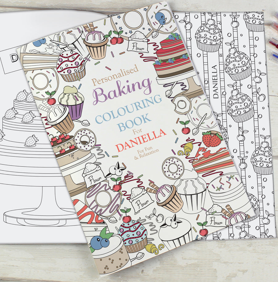 Personalised Baking Colouring Book