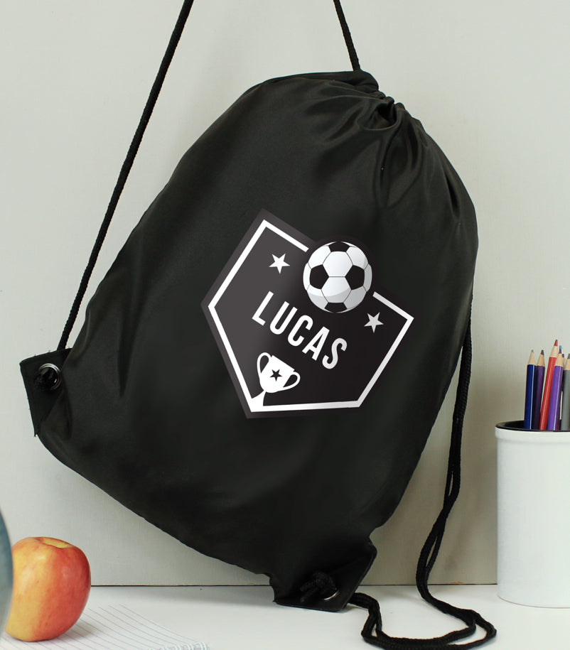 Personalised Football Black Kit Bag