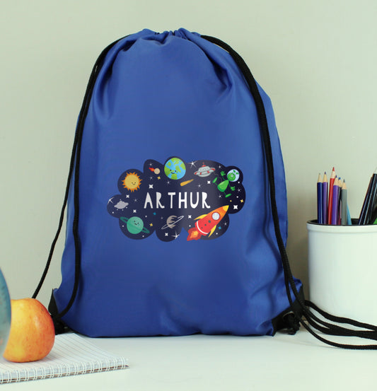 Personalised Space Blue Kit Bag