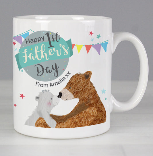 Personalised 1st Father's Day Daddy Bear Mug