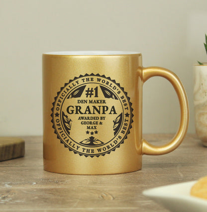 Personalised Worlds Best Gold Mug