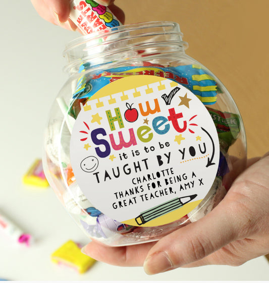 Personalised Shape Little Minds Sweet Jar