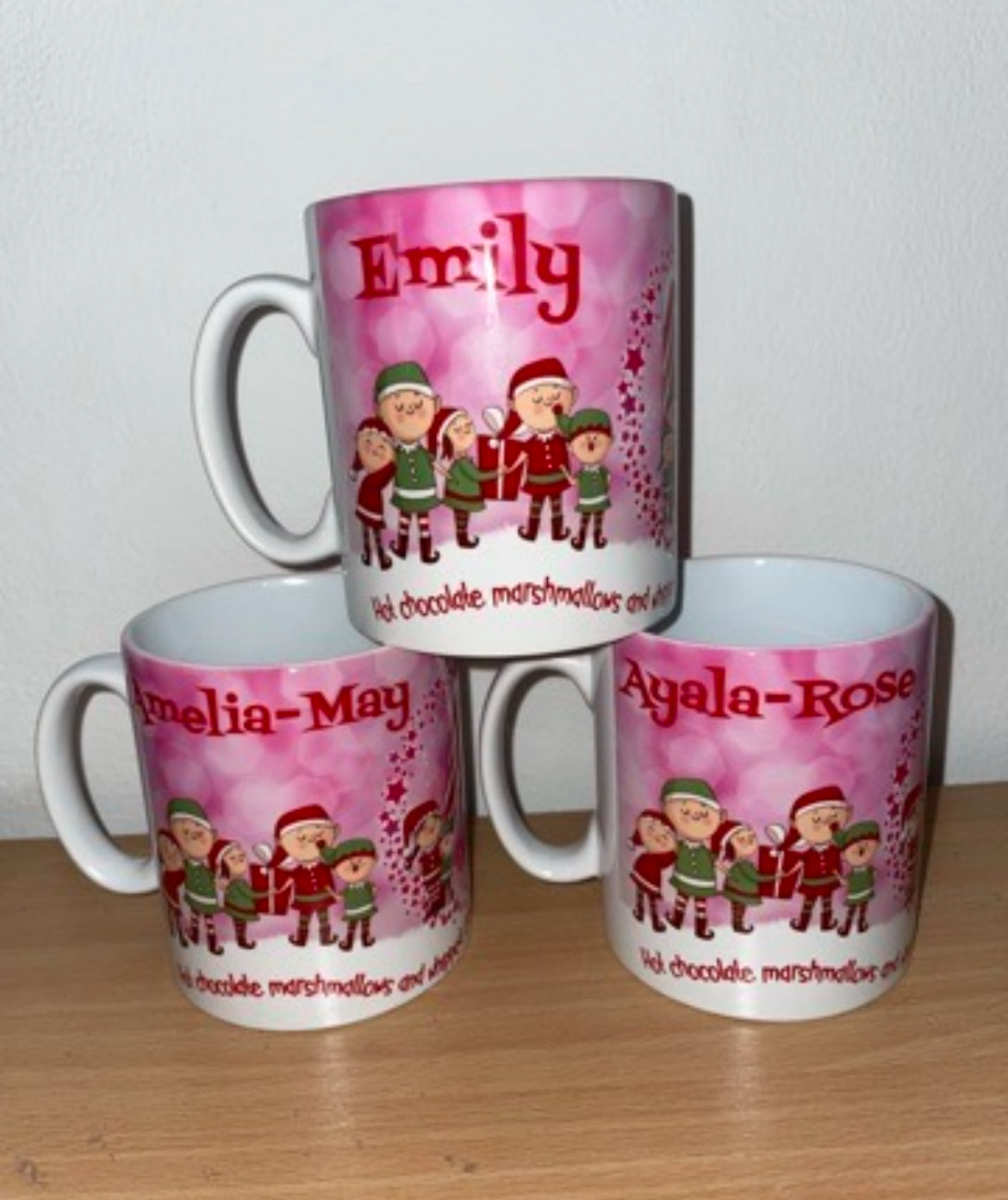 Personalised Candy Cane Hot Chocolate Mugs