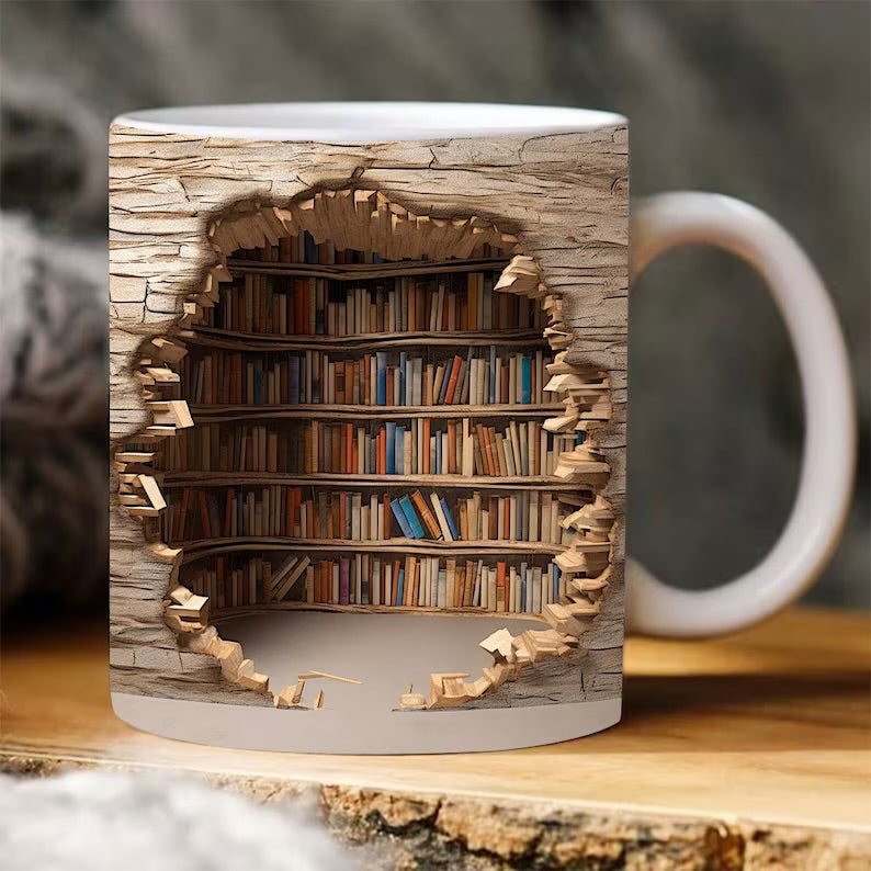 3D BookShelf Mug