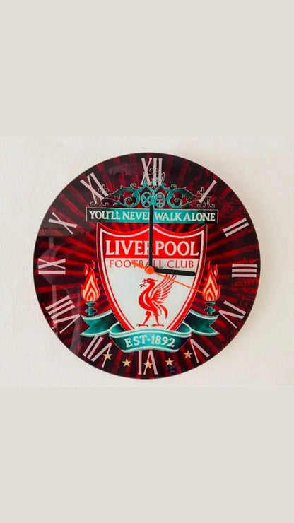 30cm Glass Liverpool Clock