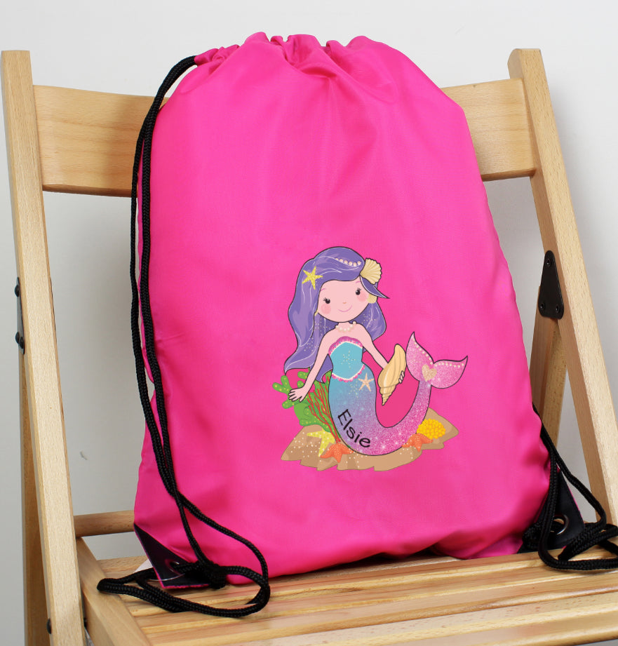 Personalised Mermaid Pink Kit Bag