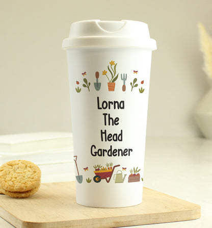 Personalised Gardening Travel Mug