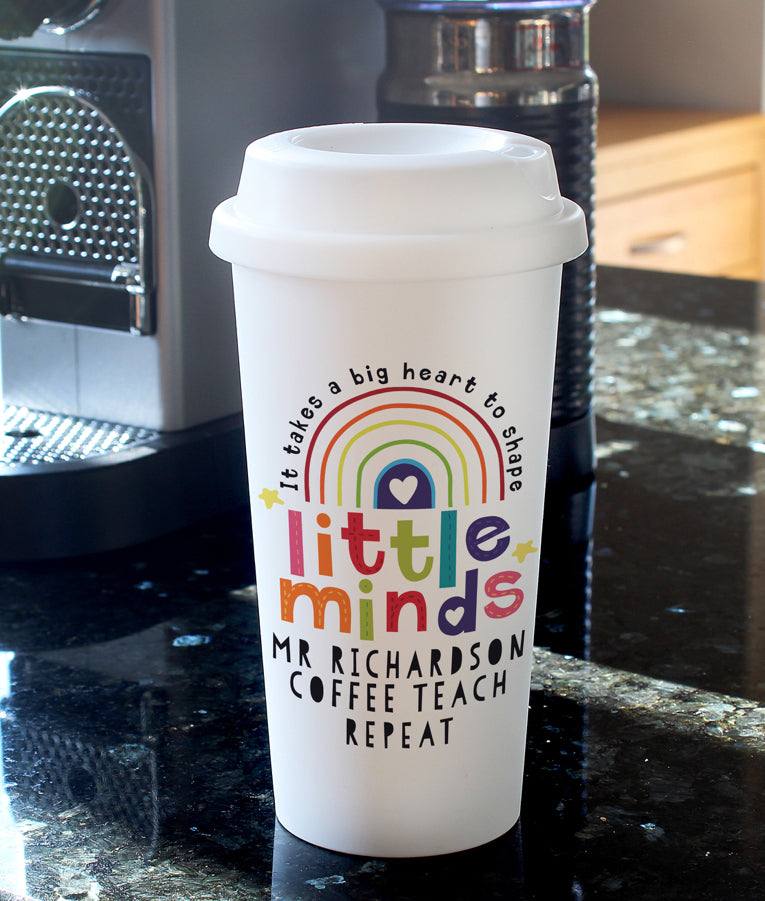 Personalised Shape Little Minds Travel Mug