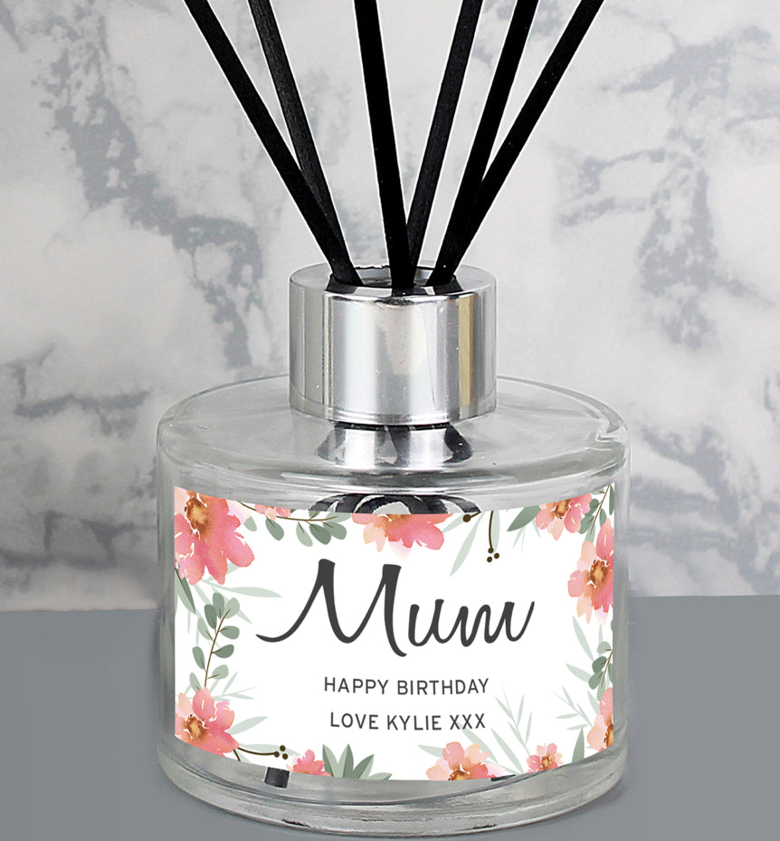 Personalised Floral Sentimental Reed Diffuser