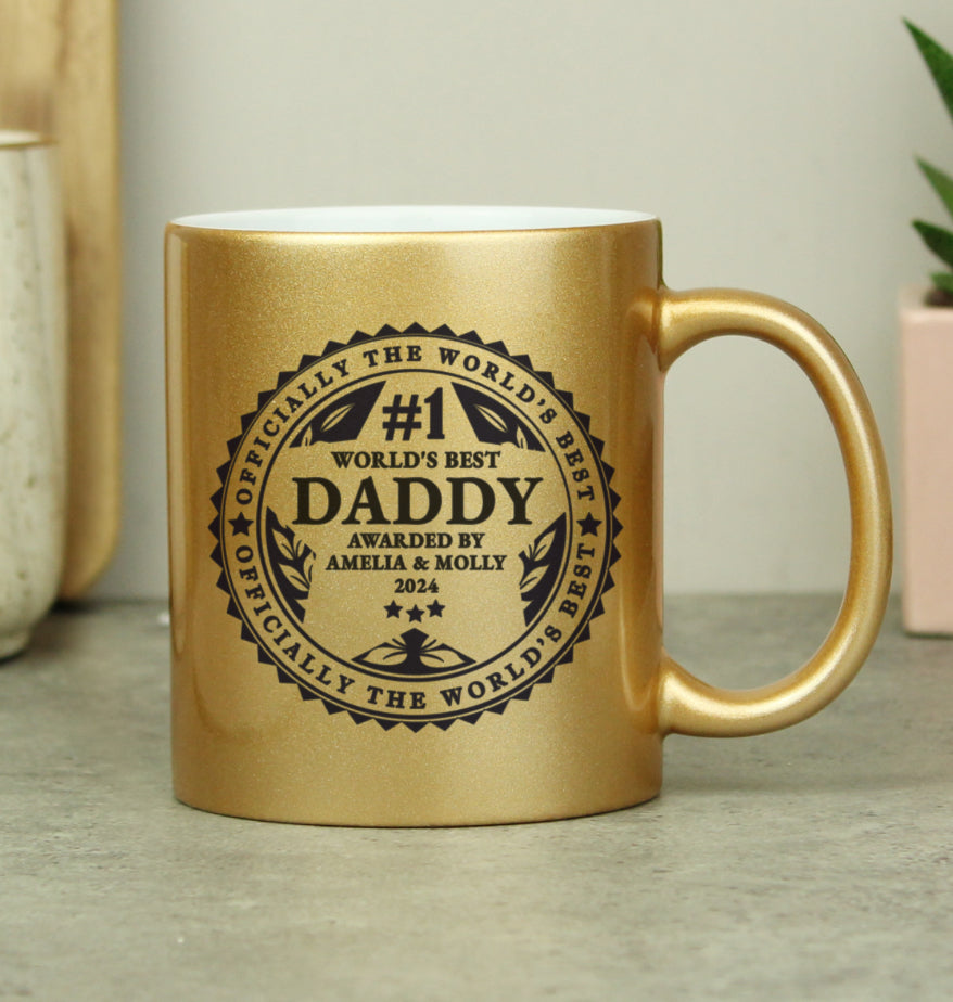 Personalised Worlds Best Gold Mug