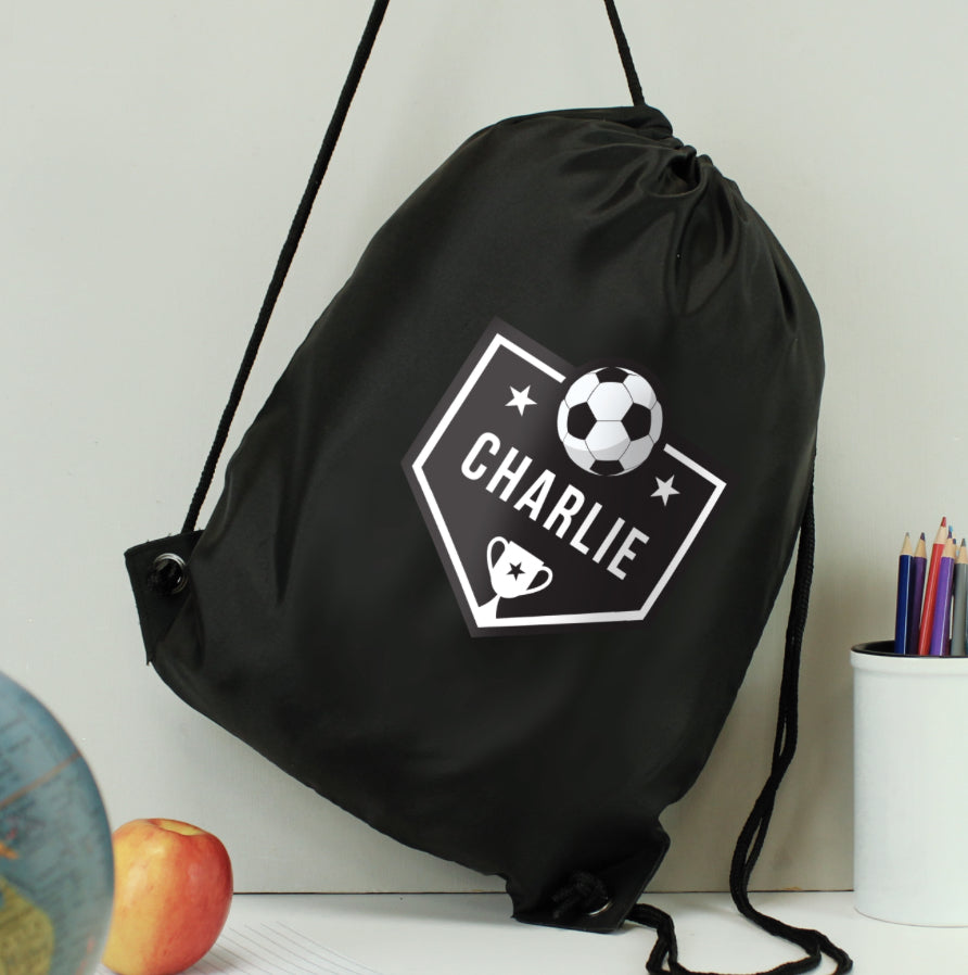 Personalised Football Black Kit Bag