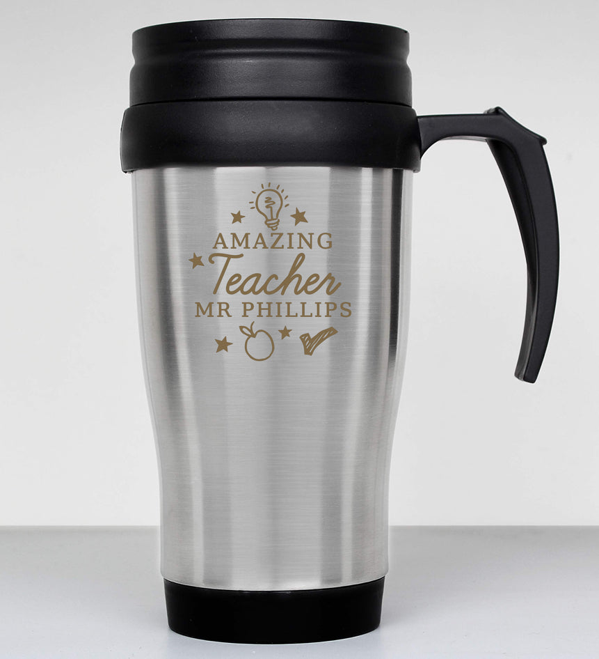 Personalised Amazing Teacher Travel Mug