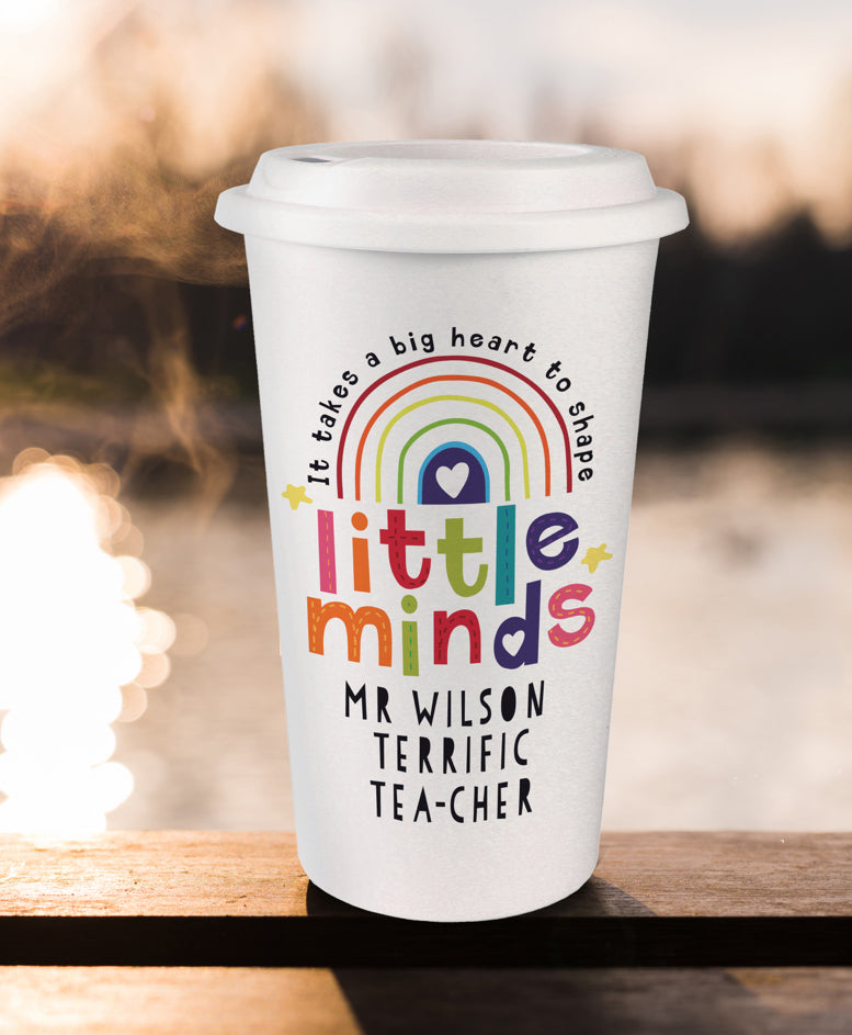 Personalised Shape Little Minds Travel Mug