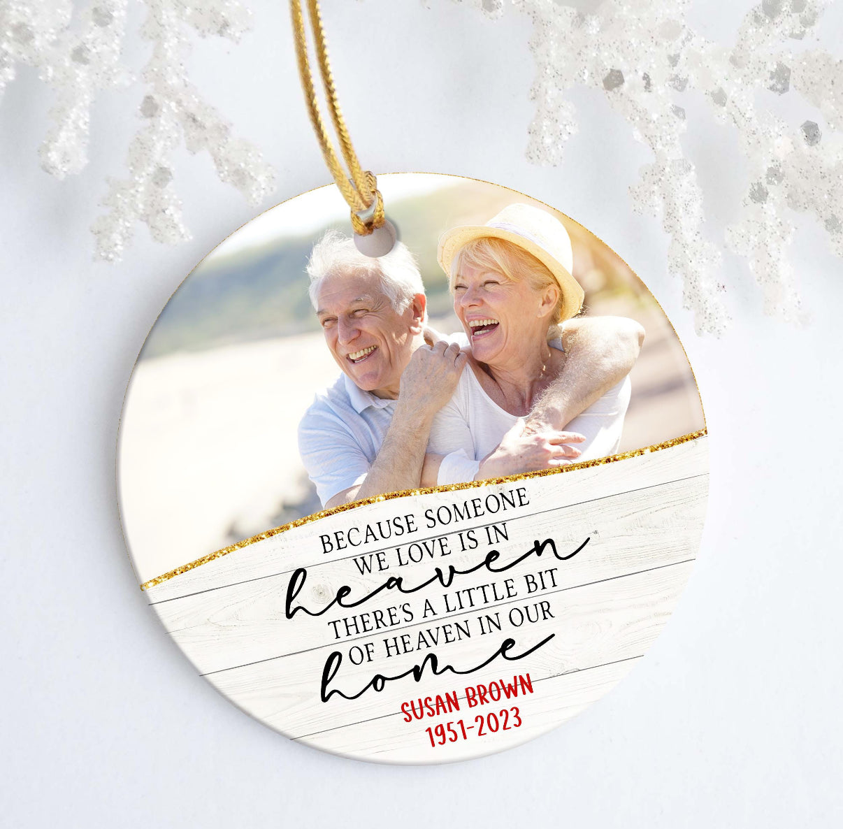 Because Someone We Love Is In Heaven Photo Tree Decoration