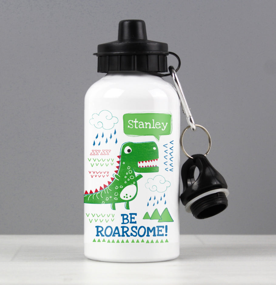 Personalised 'Be Roarsome' Dinosaur Drinks Bottle