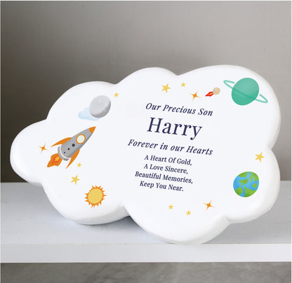 Personalised Space Resin Memorial Cloud