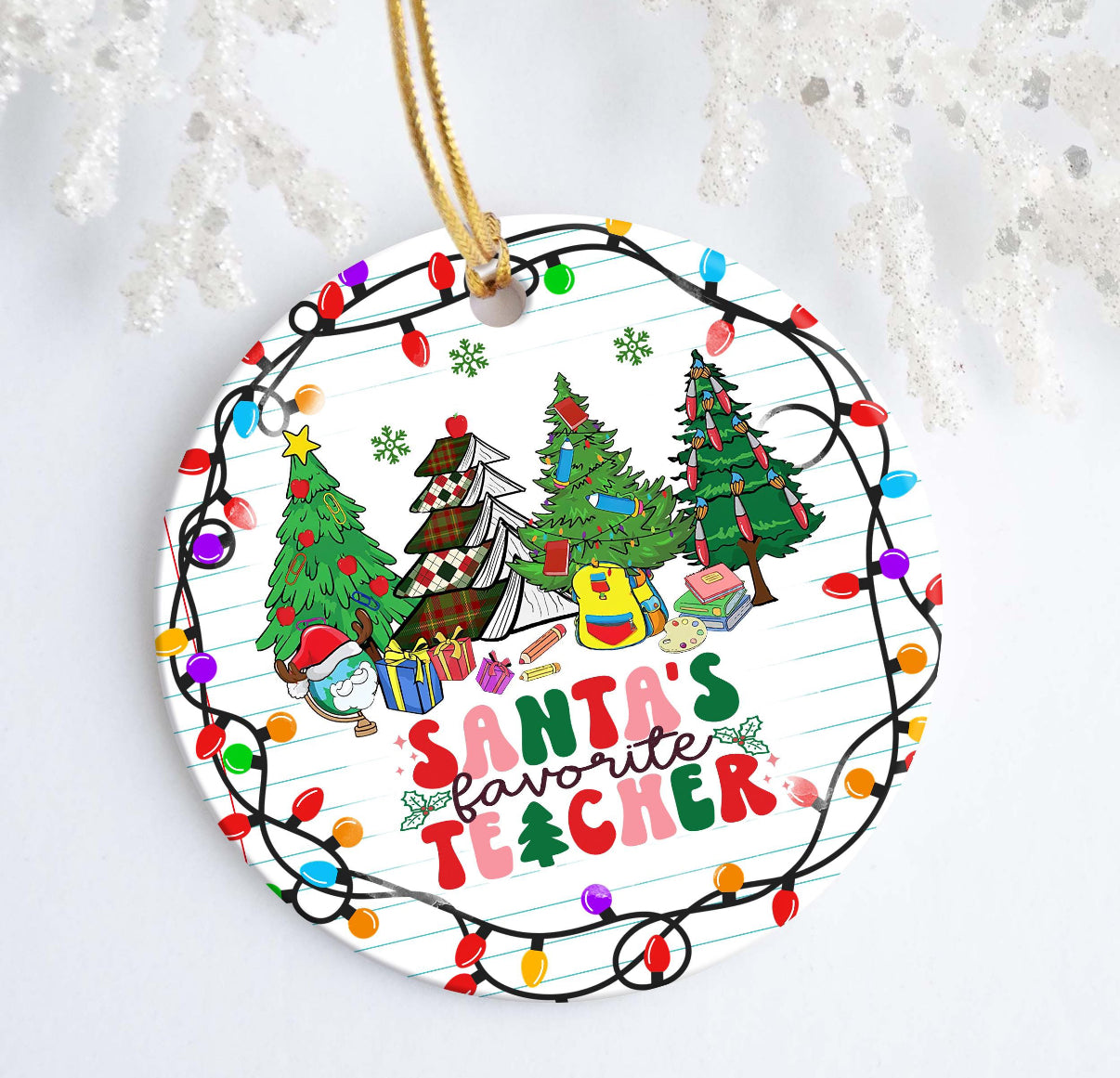 Santas Favourite Teacher Tree Decoration