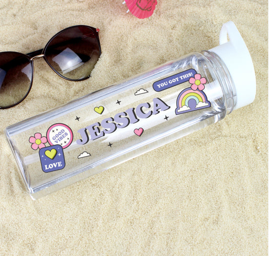 Personalised Good Vibes Water Bottle