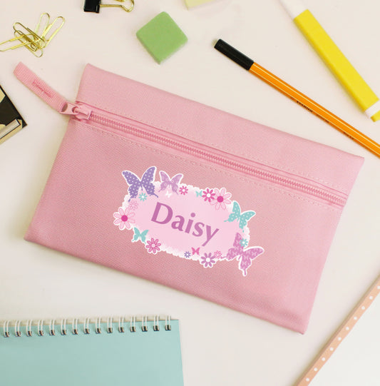 Personalised Butterfly Pencil Case