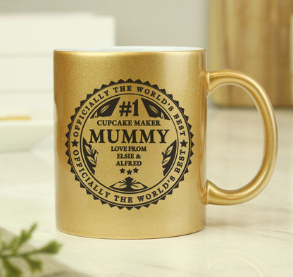 Personalised Worlds Best Gold Mug