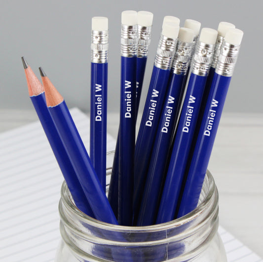 Personalised Name Only Blue Pencils