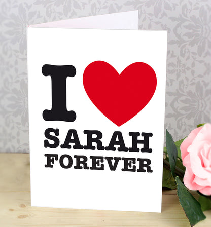 Personalised I HEART Card