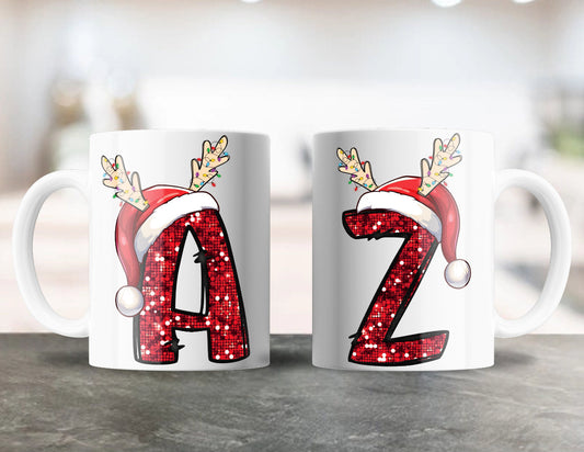 Christmas Initial Mug