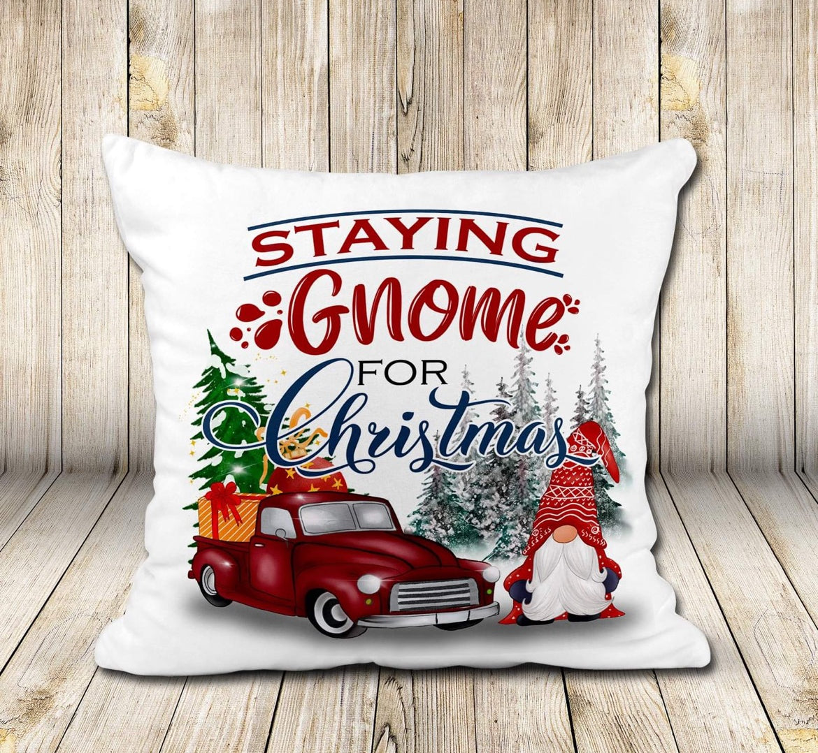 Staying Gnome For Christmas Cushion