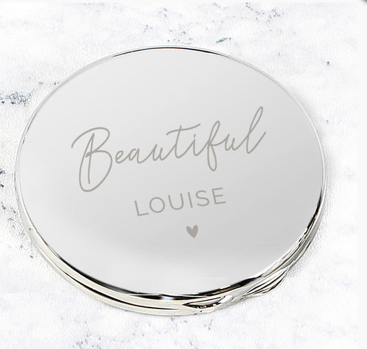 Personalised Beautiful Compact Mirror