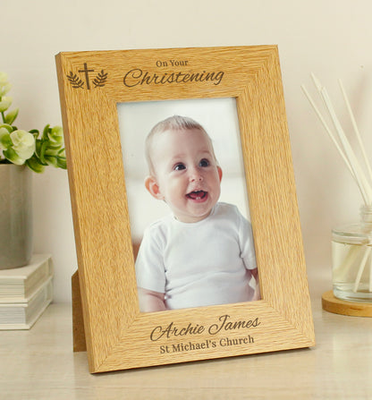 Personalised Christening 6x4 Photo Frame