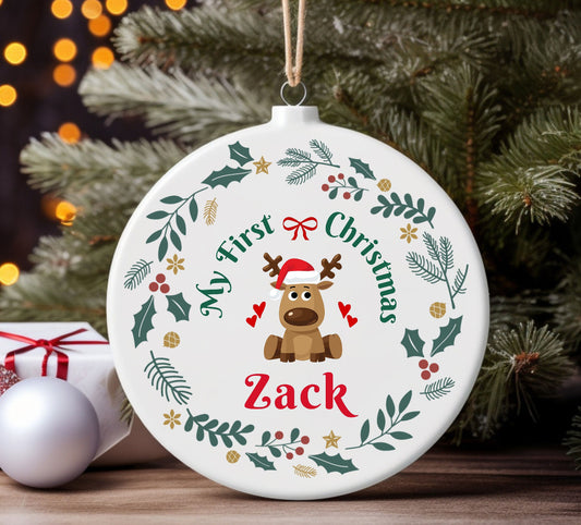 My First Christmas Personalised Tree Decoration