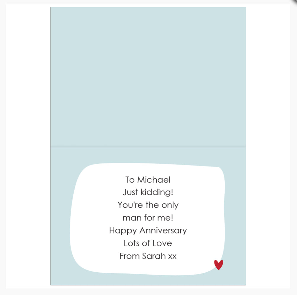 Personalised You're My Favourite Husband Card