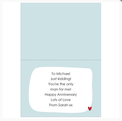 Personalised You're My Favourite Husband Card