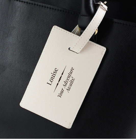 Personalised Classic Cream Luggage Tag