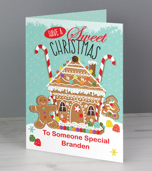 Personalised Gingerbread House Card