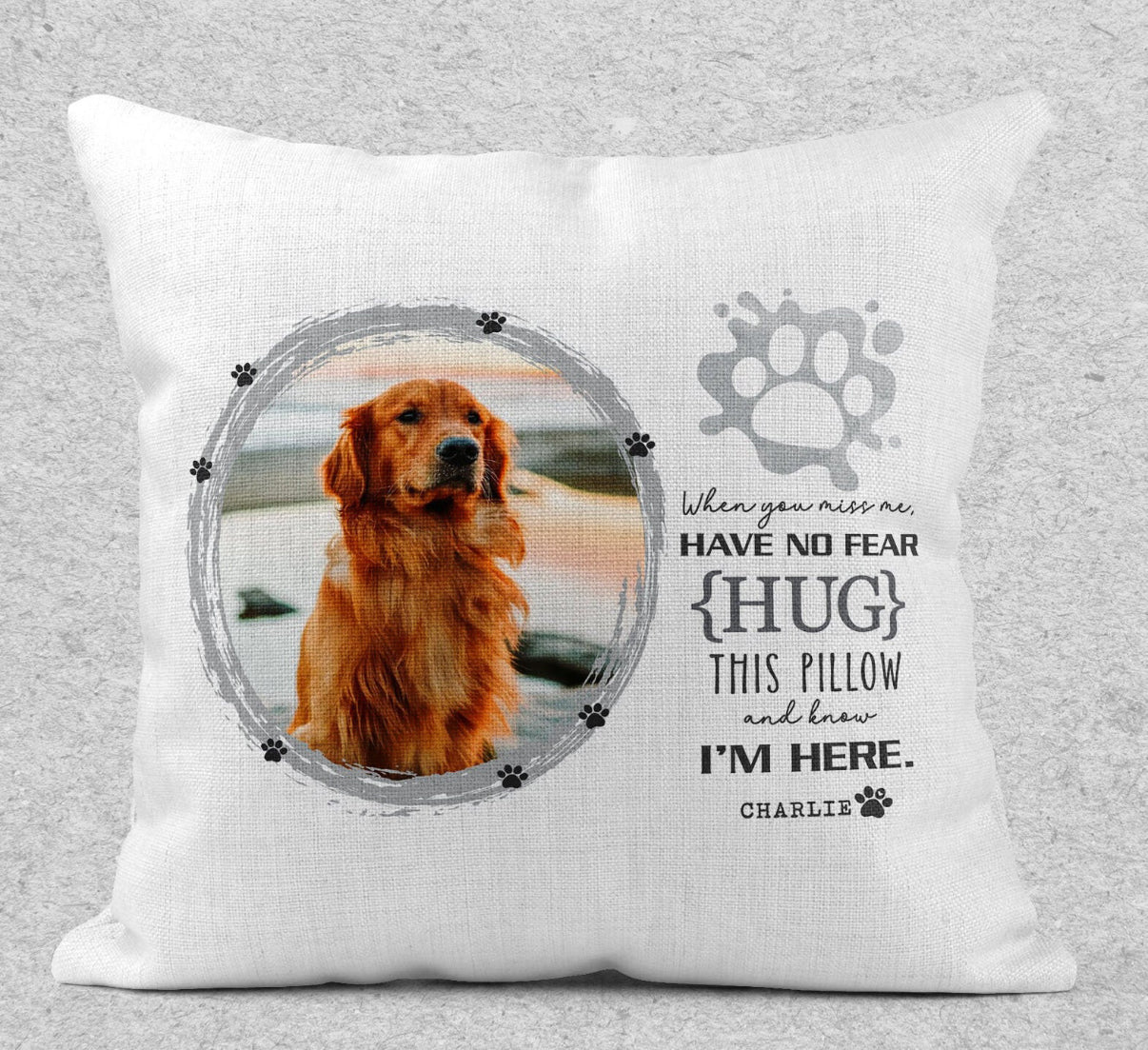 Dog Memorial Cushion