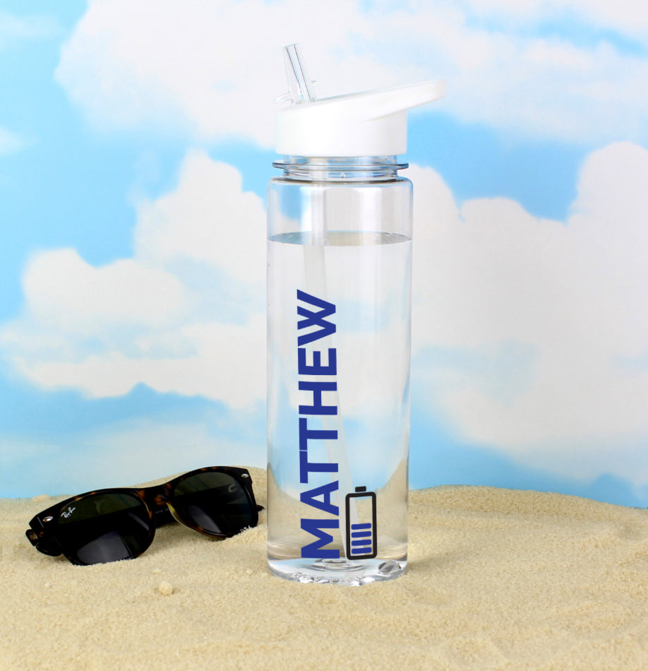 Personalised Blue Fuel Water Bottle