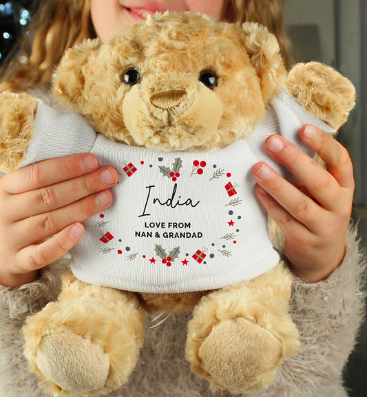 Personalised Christmas Teddy Bear