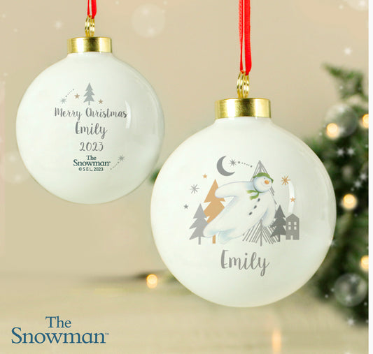 Personalised The Snowman Magical Adventure Bauble