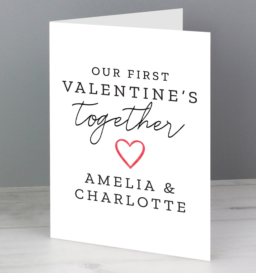 Personalised Our 1st Valentine's Day Card