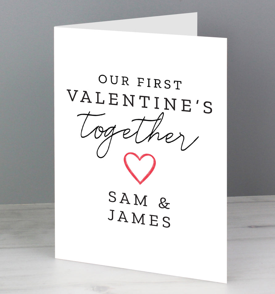 Personalised Our 1st Valentine's Day Card