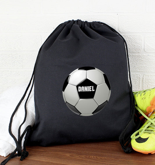 Personalised Football Black Kit Bag