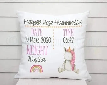 Personalised Unicorn Birth Stat