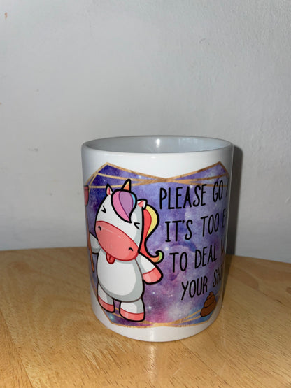 Please Go Away Unicorn Mug